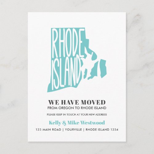 RHODE ISLAND Weve moved New address New Home Postcard