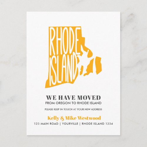 RHODE ISLAND Weve moved New address New Home  Postcard