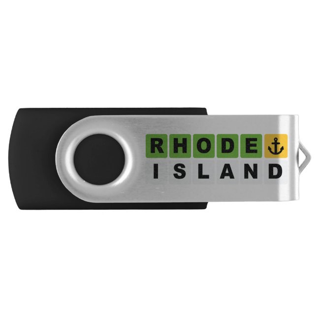 Rhode Island Wordle Flash Drive (Front)