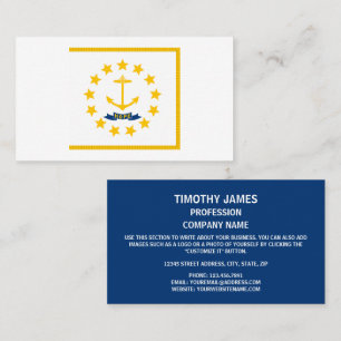 Rhode Islander Flag, Flag of Rhode Island Business Card