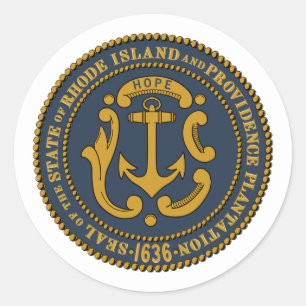 Rhode Islander Seal, Rhode Island Classic Round Sticker
