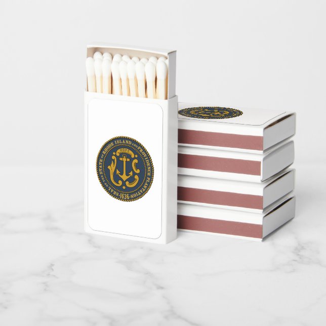 Rhode Islander Seal, Rhode Island Matchboxes (Stacked)