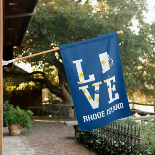 Rhode State Love USA House Flag