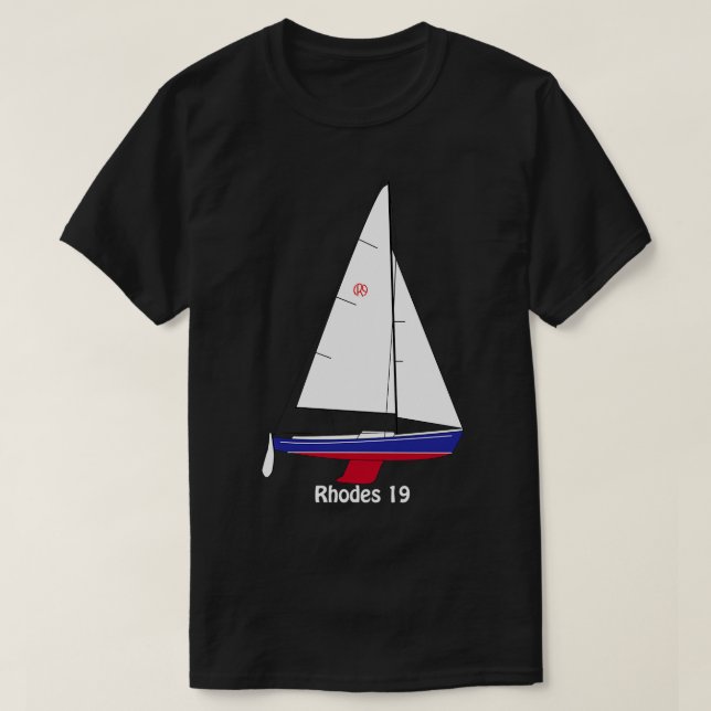 Rhodes 19 Sailboat T-Shirt (Design Front)