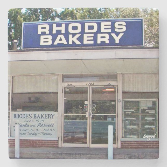 Rhodes Bakery Atlanta, Rhodes Bakery  Stone Coaster (Front)