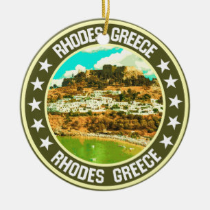 Rhodes                                             ceramic ornament