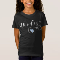 Rhodes Flag In Heart, Greece T-Shirt