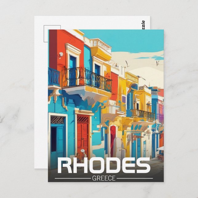 Rhodes , Greece Island souvenir Postcard (Front/Back)