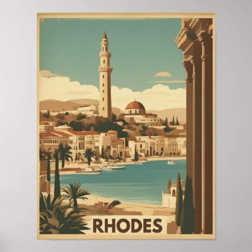 Rhodes Greece _ Rhodes Island greece trip Poster