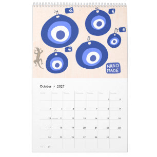 Rhodes Greek Scenes & Patterns Kitchen Calendar