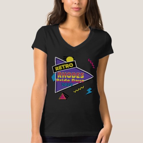 Rhodes Pride Days 2024 Retro Rhodes T_Shirt