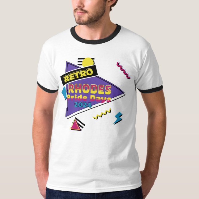 Rhodes Pride Days 2024 Retro Rhodes T-Shirt (Front)