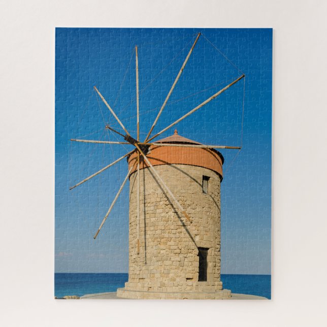 Rhodes Windmill Jigsaw Puzzle (Vertical)