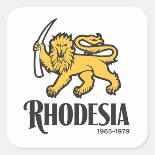 Rhodesia 1965_1979 square sticker