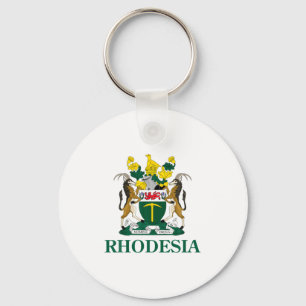 Rhodesia Coat Of Arms Zimbabwe Funny South Africa Keychain