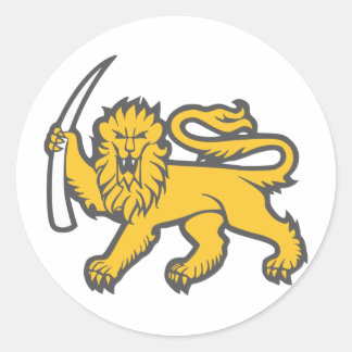 Rhodesian Lion Classic Round Sticker
