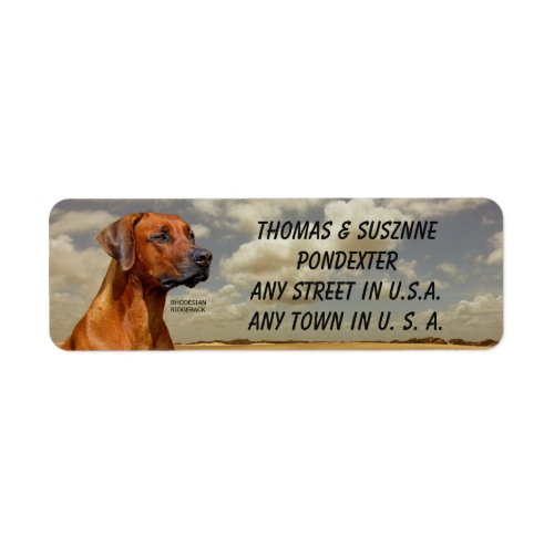 RHODESIAN RIDGBACK LABEL