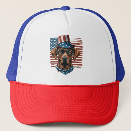  Rhodesian Ridgeback 4th of July Patriotic Trucker Hat