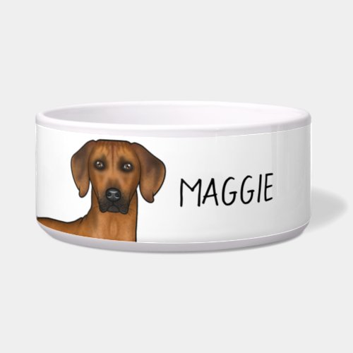 Rhodesian Ridgeback African Lion Dog Head And Name Bowl