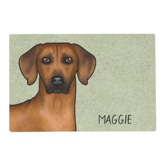 Rhodesian Ridgeback African Lion Dog Head And Name Placemat
