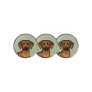 Rhodesian Ridgeback African Lion Dog Head Green Golf Ball Marker