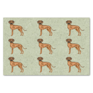 Rhodesian Ridgeback African Lion Dog Pattern Green Tissue Paper