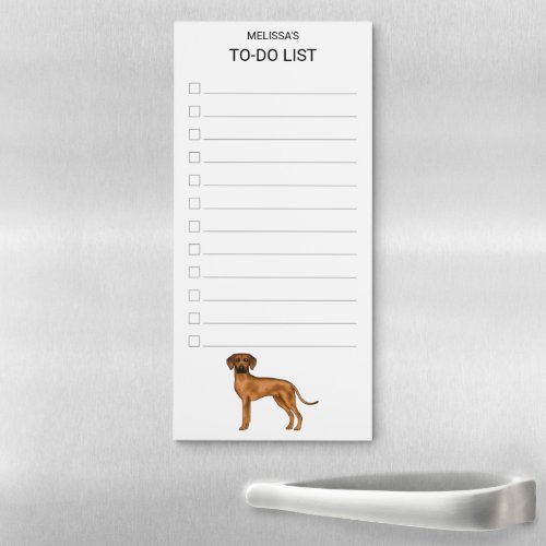 Rhodesian Ridgeback African Lion Dog To_Do List Magnetic Notepad