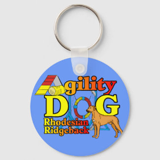 Rhodesian_Ridgeback_Agility Keychain