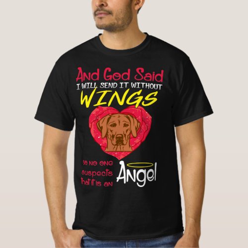 Rhodesian Ridgeback Angel Without Wings Gift T_Shirt