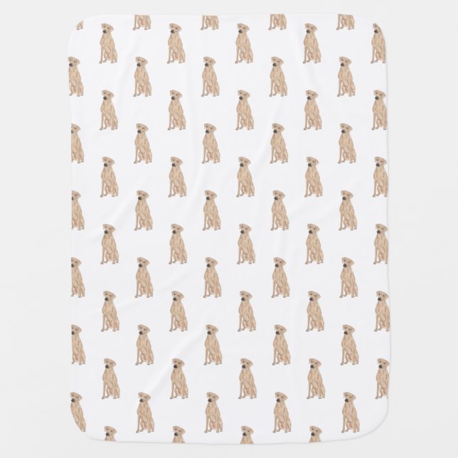 Rhodesian Ridgeback Baby Blanket (Front)