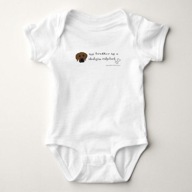 rhodesian ridgeback baby bodysuit (Front)