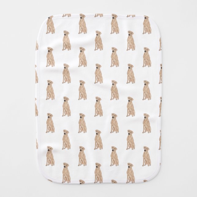 Rhodesian Ridgeback Baby Burp Cloth (Front)