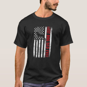 Rhodesian Ridgeback Best Dog Dad Ever American Fla T-Shirt