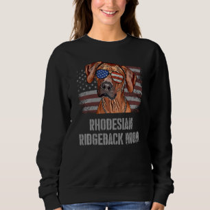 Rhodesian Ridgeback Best Dog Mom Ever Usa American Sweatshirt