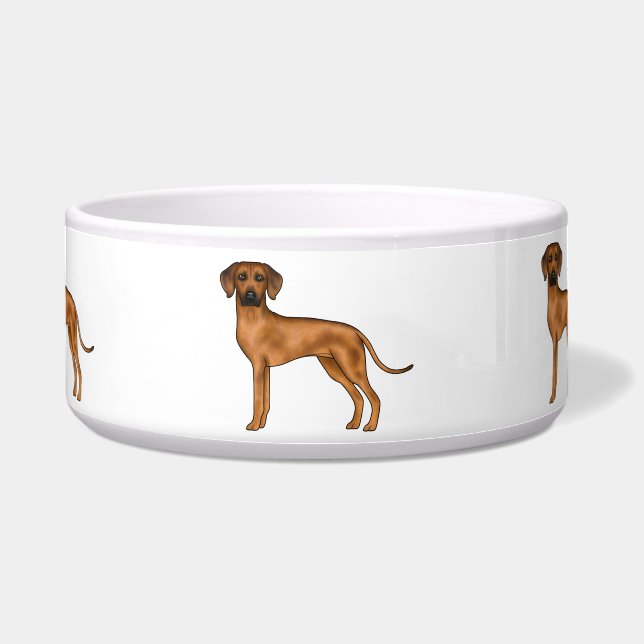 Rhodesian Ridgeback Brown African Lion Dog Design Bowl (Front)