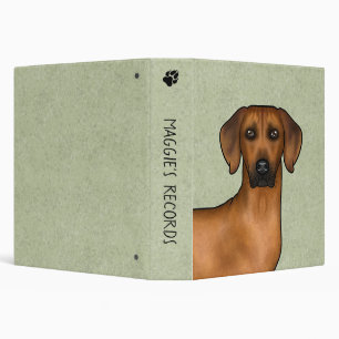 Rhodesian Ridgeback Brown African Lion Dog Head 3 Ring Binder