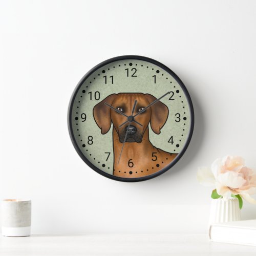 Rhodesian Ridgeback Brown African Lion Dog Head Clock