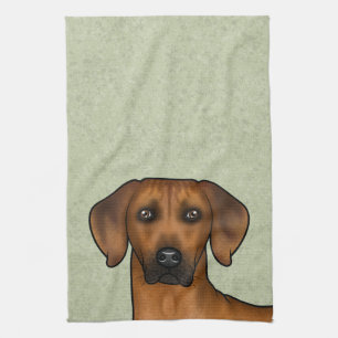 Rhodesian Ridgeback Brown African Lion Dog Head Kitchen Towel