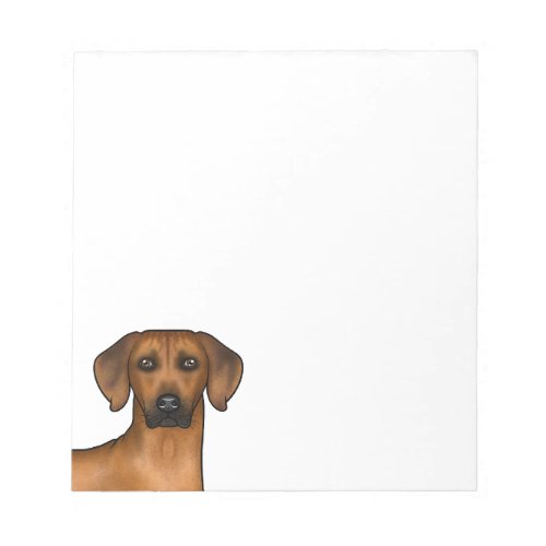 Rhodesian Ridgeback Brown African Lion Dog Head Notepad