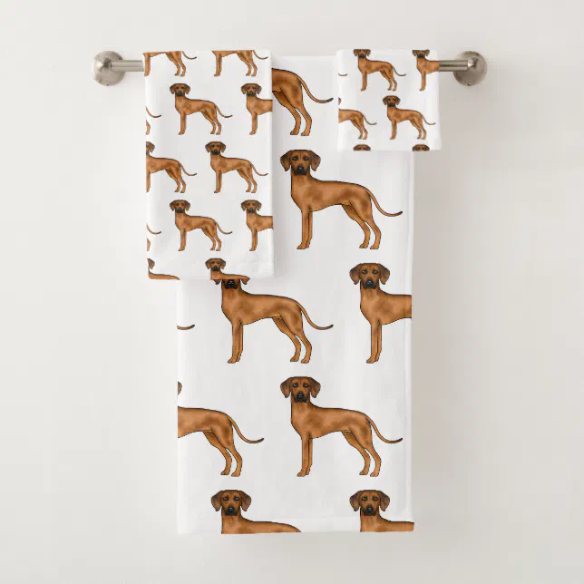 Rhodesian Ridgeback Brown African Lion Dog Pattern Bath Towel Set | Zazzle