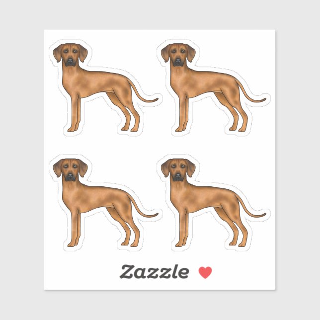 Rhodesian Ridgeback Brown African Lionhound Dog Sticker (Sheet)