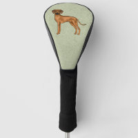 Rhodesian Ridgeback Brown Cartoon Lion Dog Green