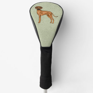 Rhodesian Ridgeback Brown Cartoon Lion Dog Green Golf Head Cover