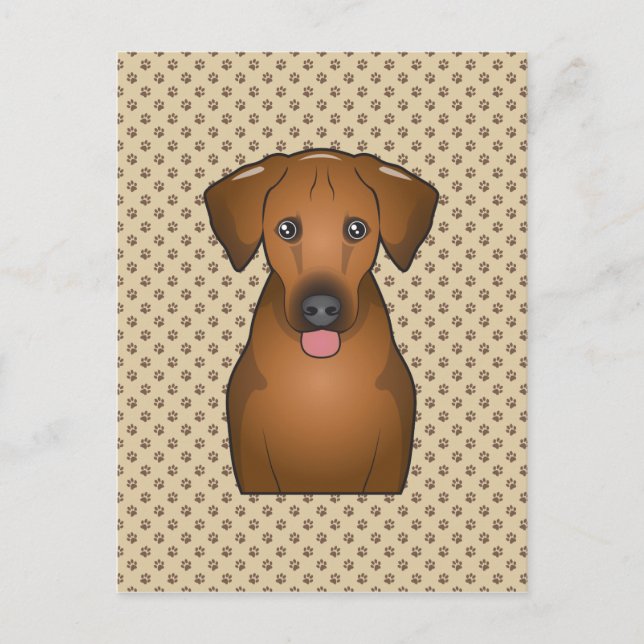 Rhodesian Ridgeback Cartoon Postcard (Front)