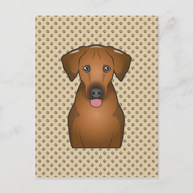 Muscled Rhodesian Ridgeback Cartoon Rhodesian Ridgeback Cartoon Postcard | Zazzle