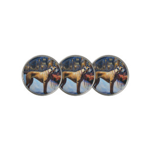 Rhodesian Ridgeback Christmas Festive Season Golf Ball Marker