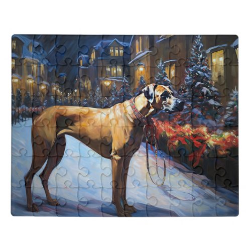 Rhodesian Ridgeback Christmas Festive Season Jigsaw Puzzle