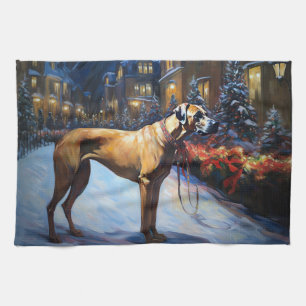 Rhodesian Ridgeback Christmas Festive Season Kitchen Towel