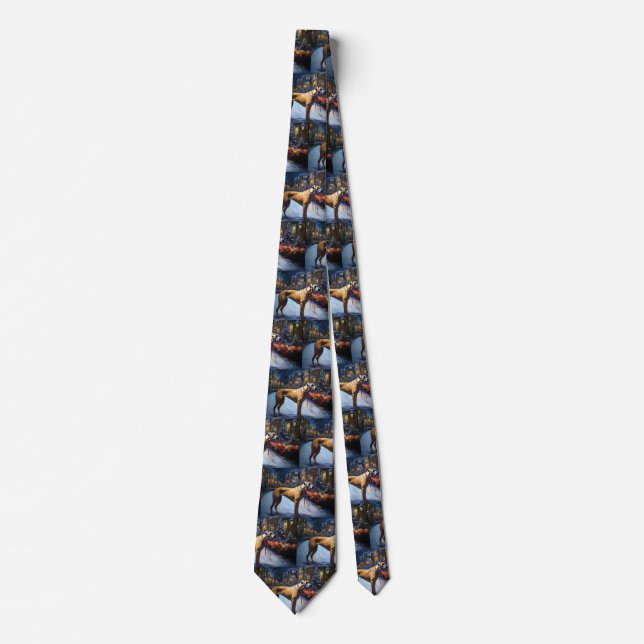 Rhodesian Ridgeback Christmas Festive Season Neck Tie (Front)