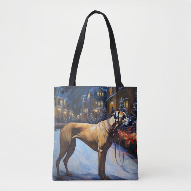 Rhodesian Ridgeback Christmas Festive Season Tote Bag (Front)